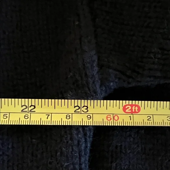The Front Row Black Turtleneck Cashmere and Cotton long Sweater, NWT
